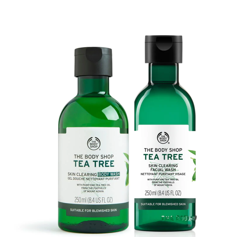 The Body Shop Tea Tree Face Wash + Body Wash Combo