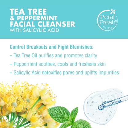 Petal Fresh Tea Tree &amp; Peppermint Facial Cleanser with Salicylic Acid