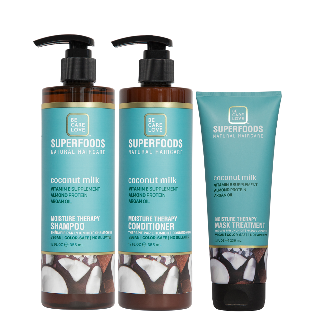 BCL Superfoods Coconut Milk Moisture Therapy Shampoo + Conditioner + Mask
