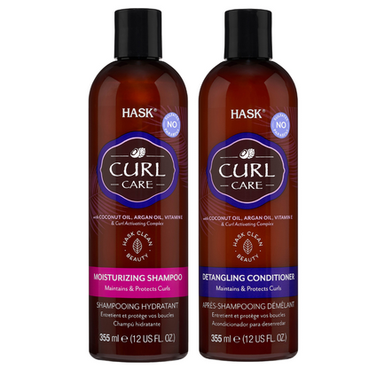 HASK Curl Care Moisturizing Shampoo + Detangling Conditioner Combo