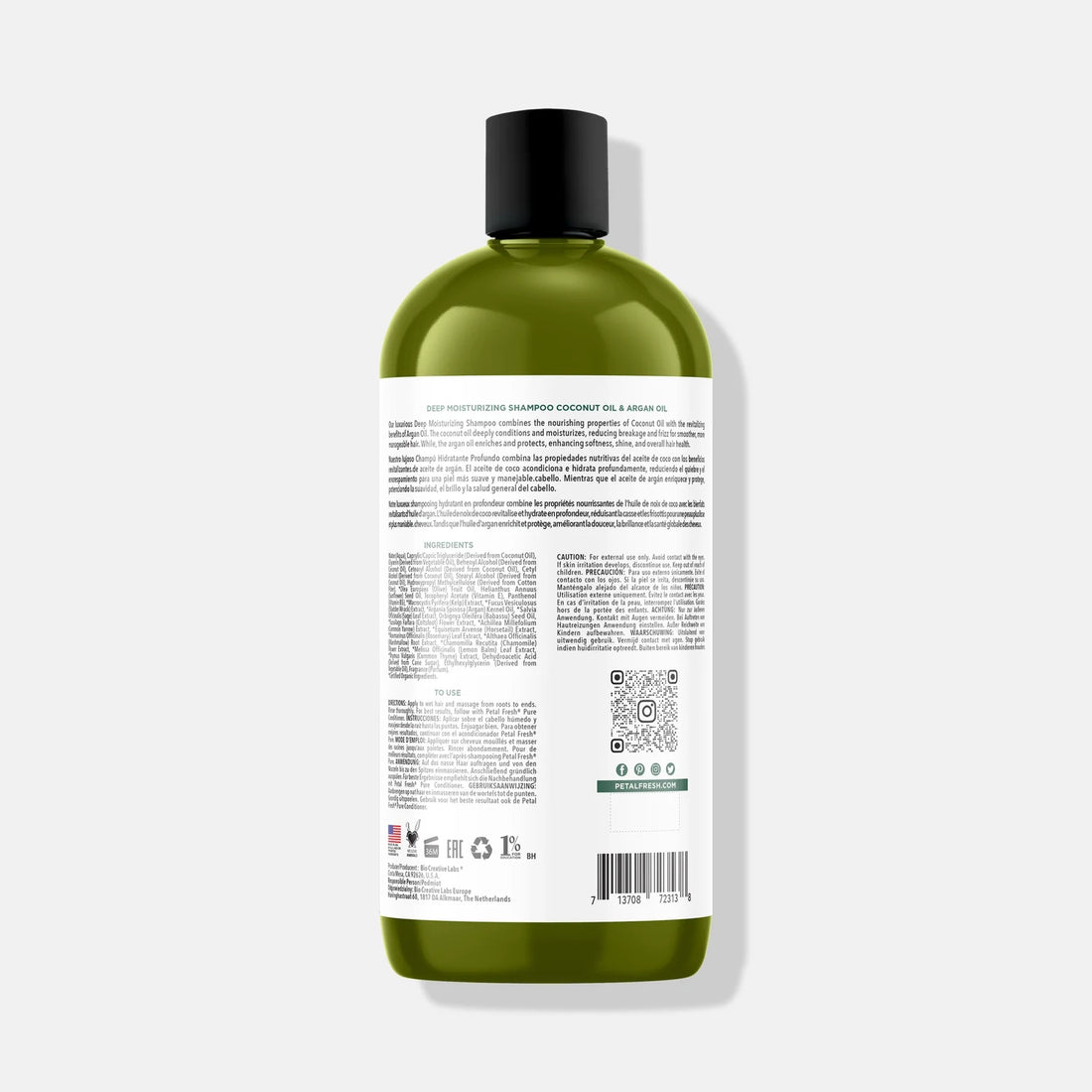 Petal Fresh Pure, Deep Moisturizing Shampoo, Coconut Oil & Argan Oil, 16 fl oz (475 ml)