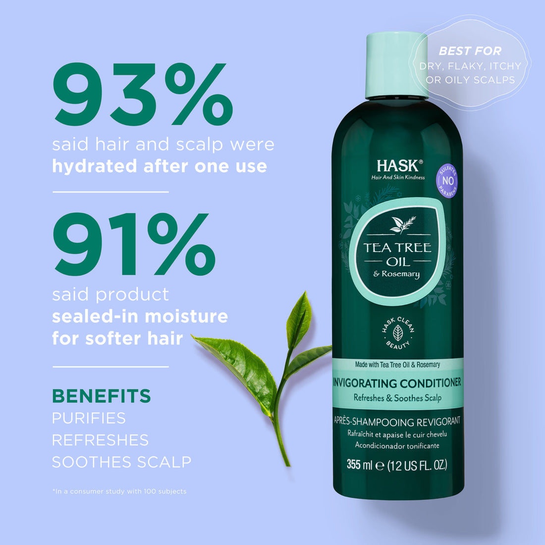 HASK Tea Tree Oil &amp; Rosemary Invigorating Conditioner