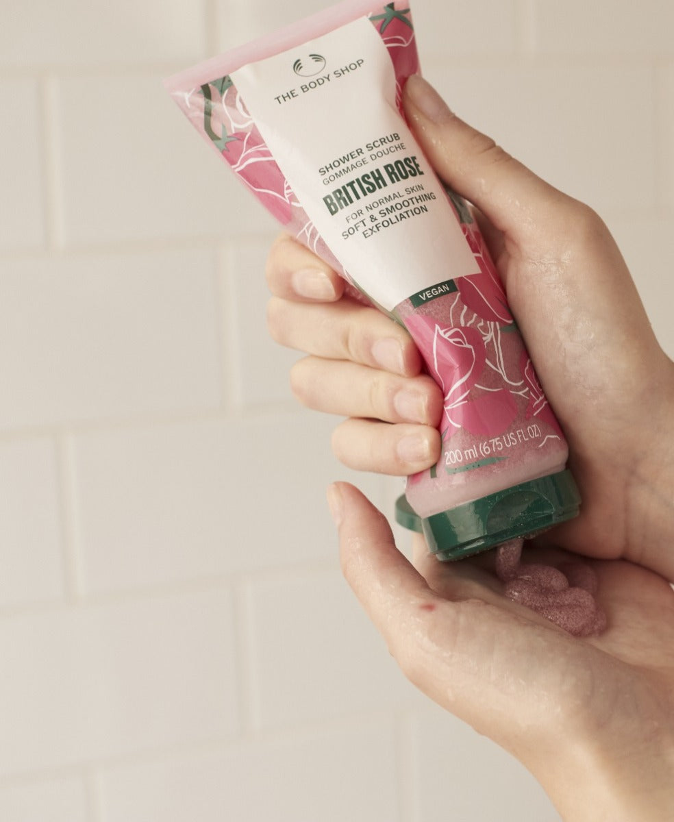 British Rose Shower Scrub