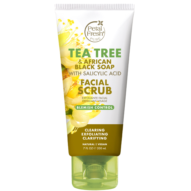 Petal Fresh Tea Tree & African Black Soap Facial Scrub with Salicylic Acid