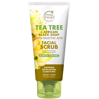 Petal Fresh Tea Tree &amp; African Black Soap Facial Scrub with Salicylic Acid