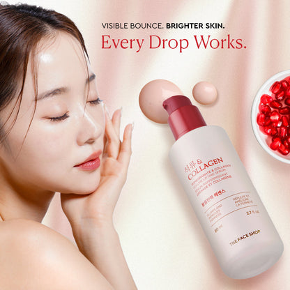 The Face Shop Pomegranate And Collagen Volume Lifting Serum - 80ml