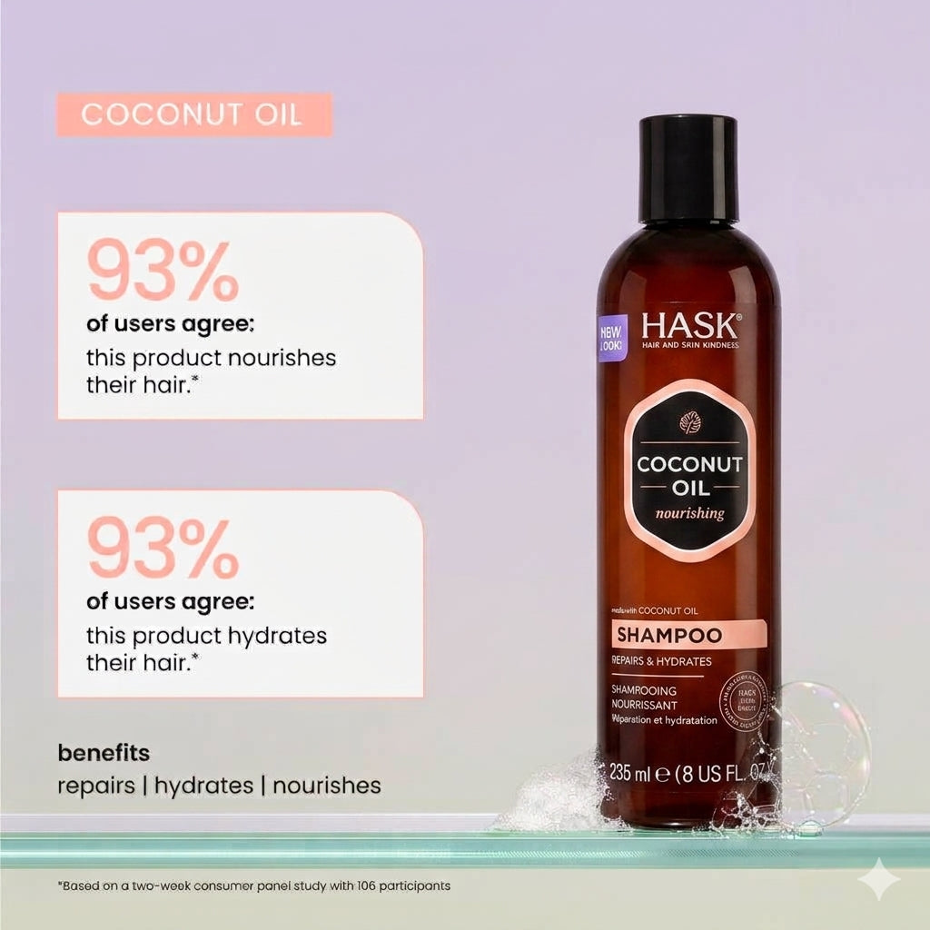 HASK Coconut Oil Nourishing Shampoo 235Ml