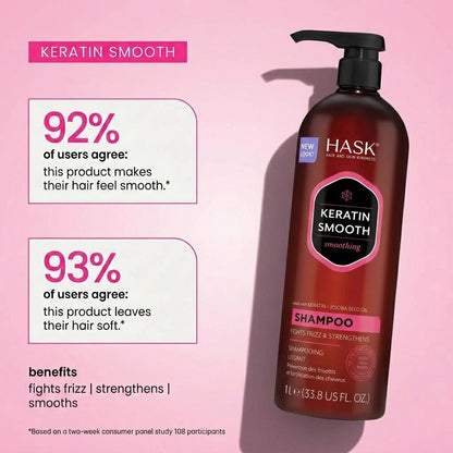 HASK Keratin  Smoothing Shampoo 1000Ml