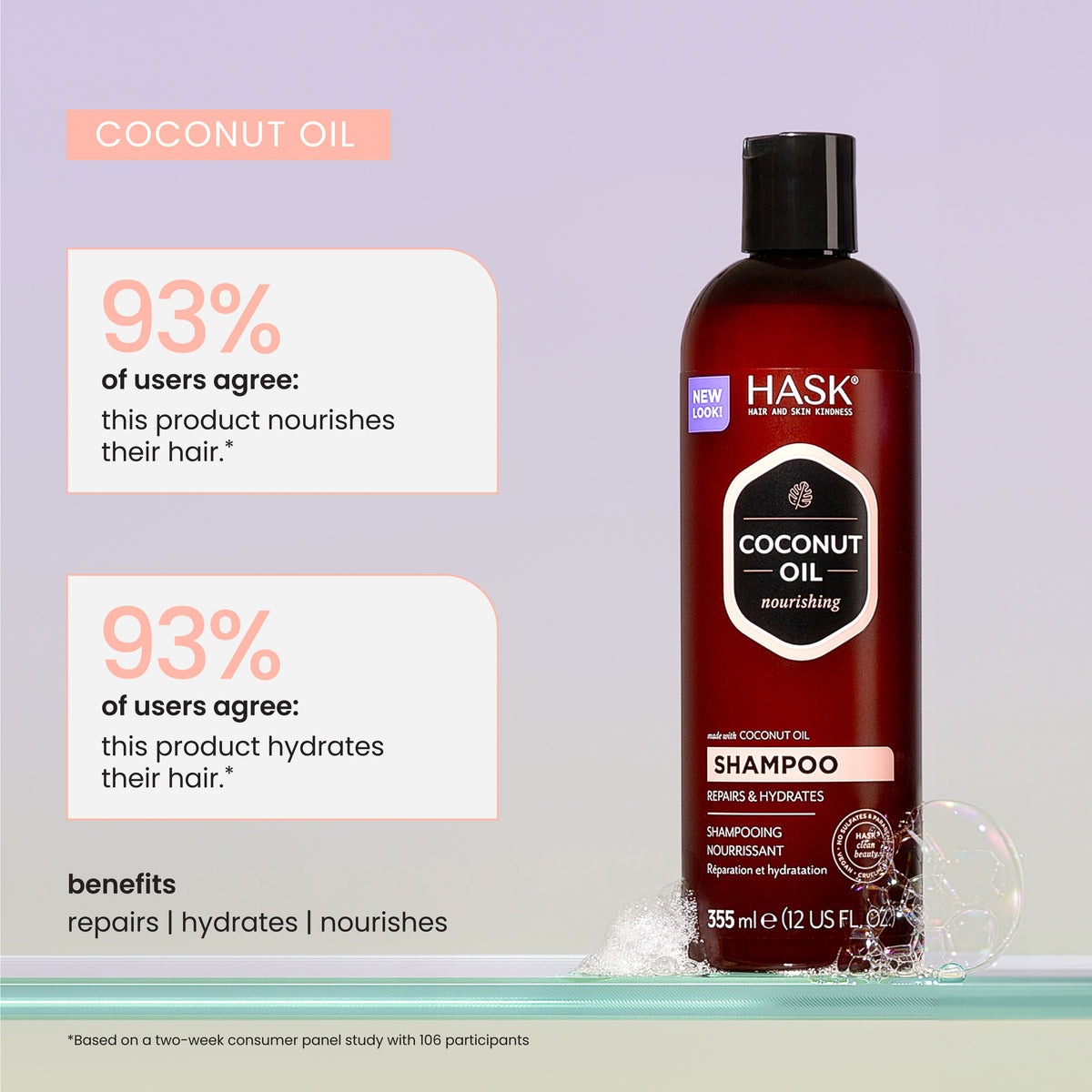 HASK Coconut Oil Nourishing Shampoo 235Ml