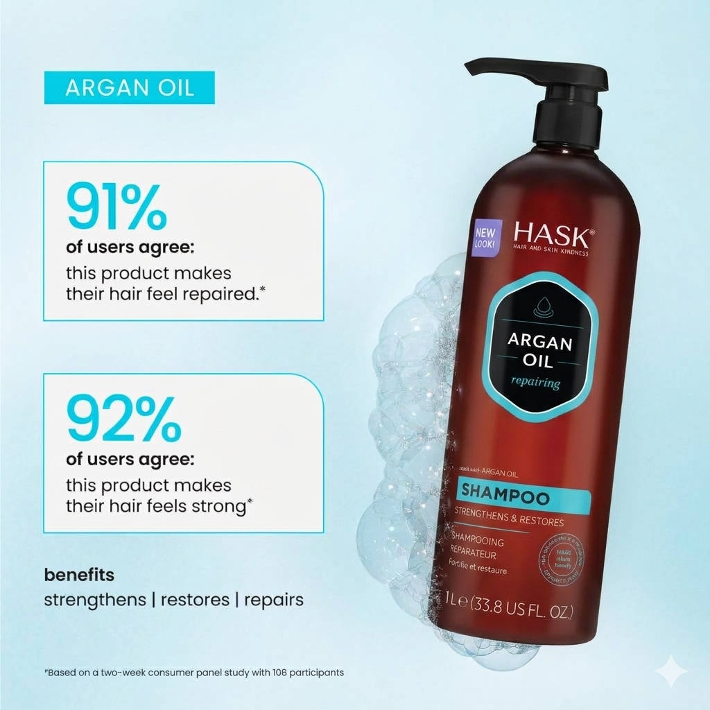 HASK Argan Oil Repairing Shampoo 1000Ml