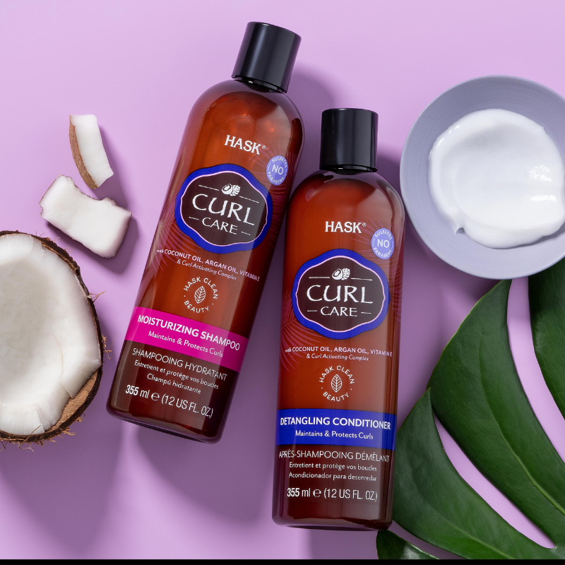 HASK Curl Care Moisturizing Shampoo + Detangling Conditioner Combo