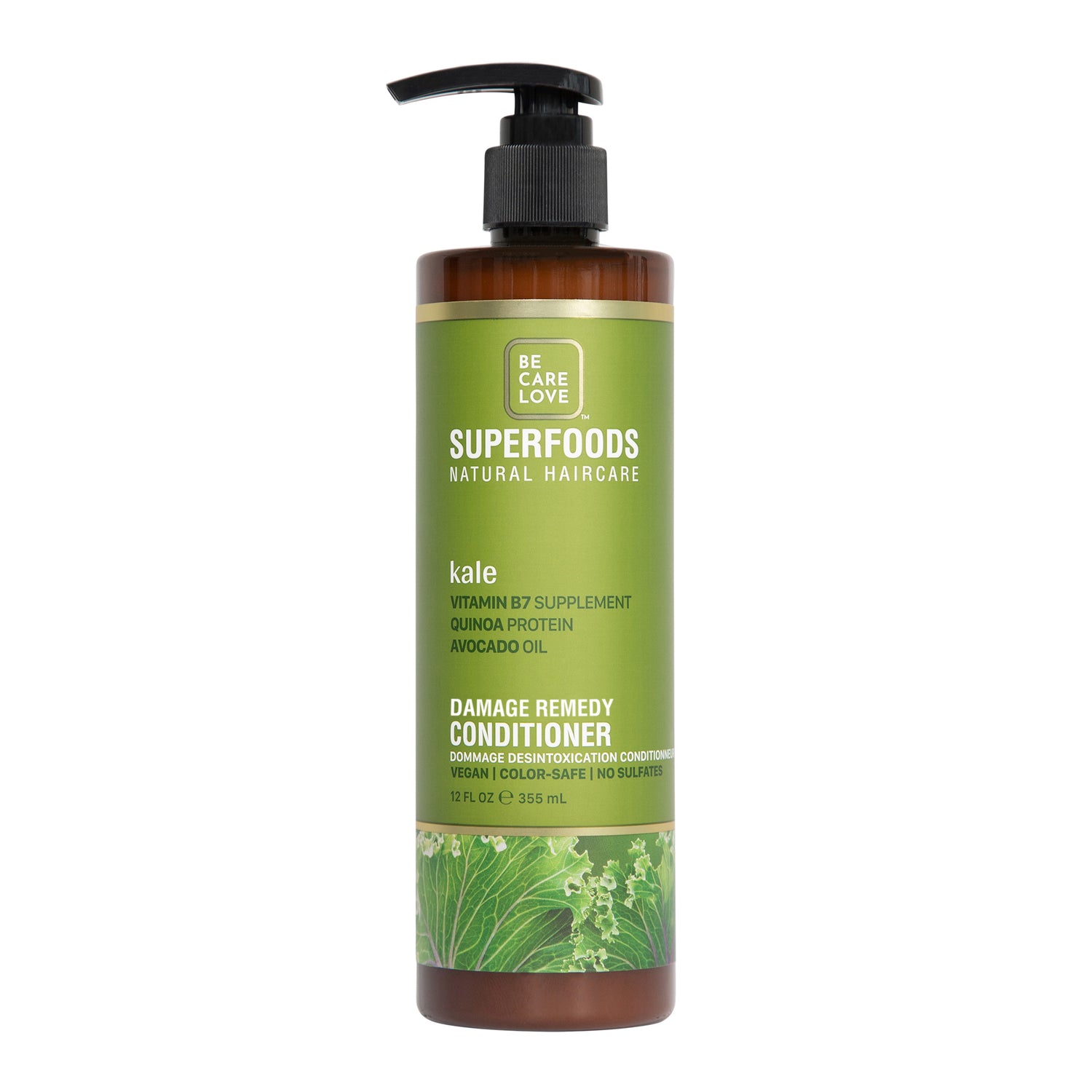 SUPER FOODS Damage Remedy Shampoo &amp; Conditioner (355 mL Each) + Evoluderm Micellar Cleansing Water (250 mL) | Vegan, Sulfate-Free, Color-Safe Haircare &amp; Gentle Makeup Remover
