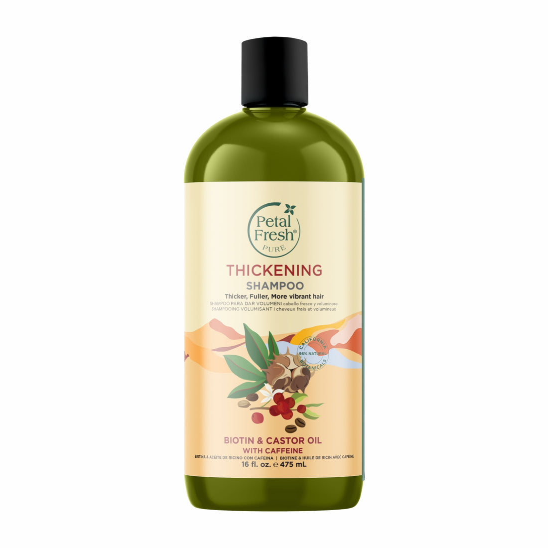 Petal Fresh Pure Thickening Biotin & Castor Oil with Caffeine Shampoo, 475ml