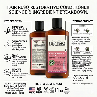 Petal Fresh Hair ResQ, Thickening Treatment, Weightless Conditioner, 12 Fl Oz (355 Ml)