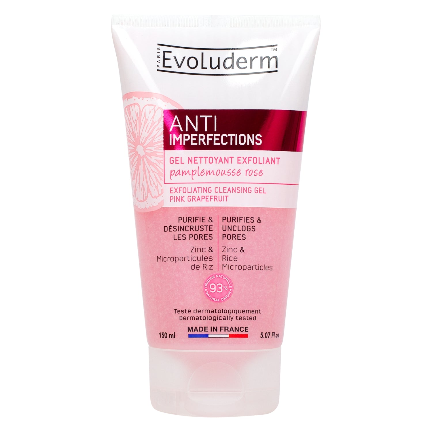 Evoluderm Micellar Cleansing Water Combination to Oily Skin 500ml (2pcs) + Evoluderm Anti Imperfections Exfoliating Cleansing Gel Pink Grapefruit 150ml (3pc Combo)