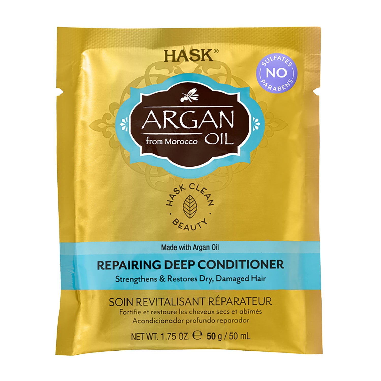 Hair Resq Original Formula Thickening Shampoo 355ml + Thickening Conditioner + HASK Argan Oil Repairing Deep Conditioner 50g + HASK Argan Oil 18ml Vial (4pc Combo Set)