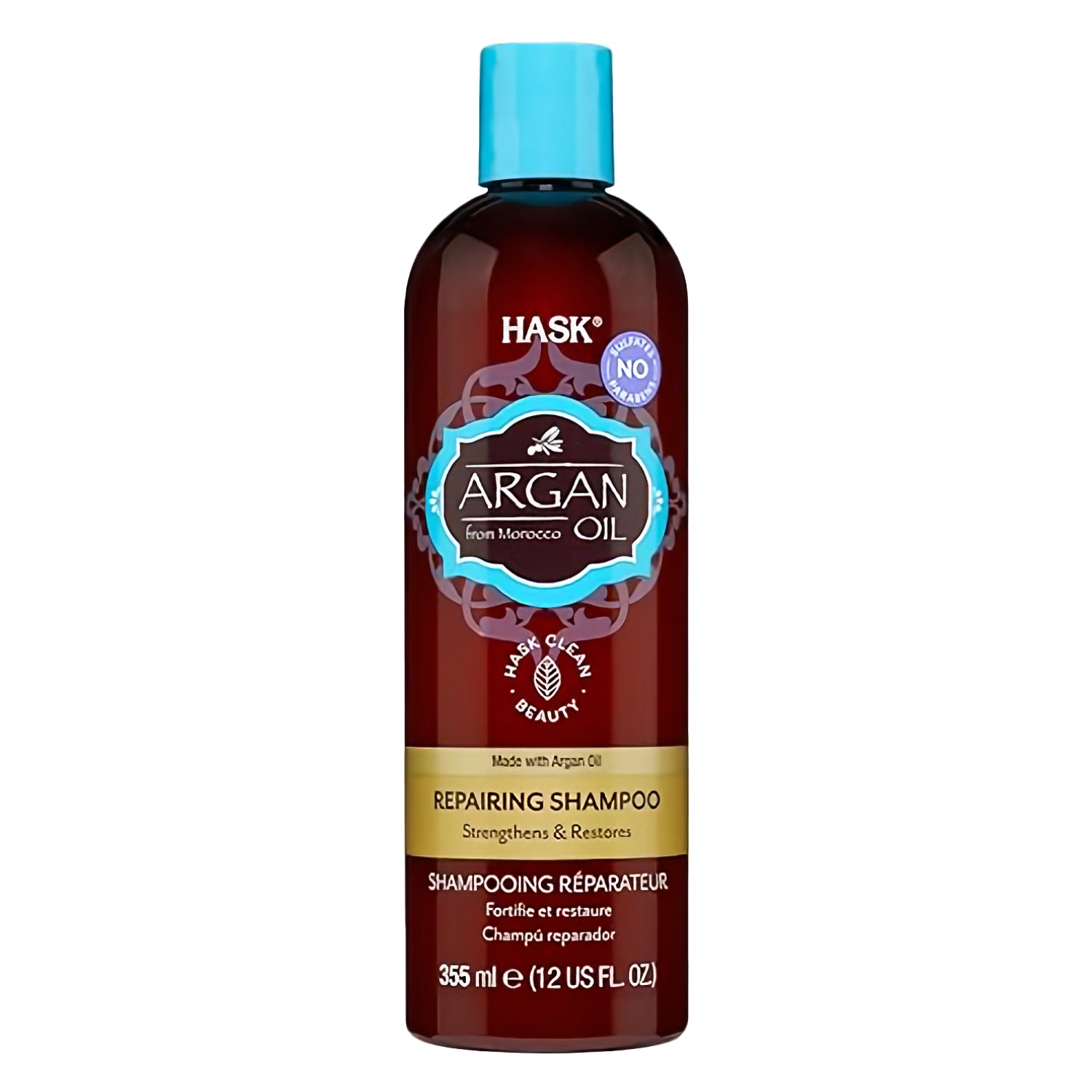 HASK Argan Oil Repairing Shampoo 355ml + HASK Argan Oil 5-in-1 Leave-In Spray 175ml + Evoluderm Micellar Cleansing Water 250ml | Strengthens, Restores &amp; Hydrates | Hair &amp; Skin Care (3pc Combo )