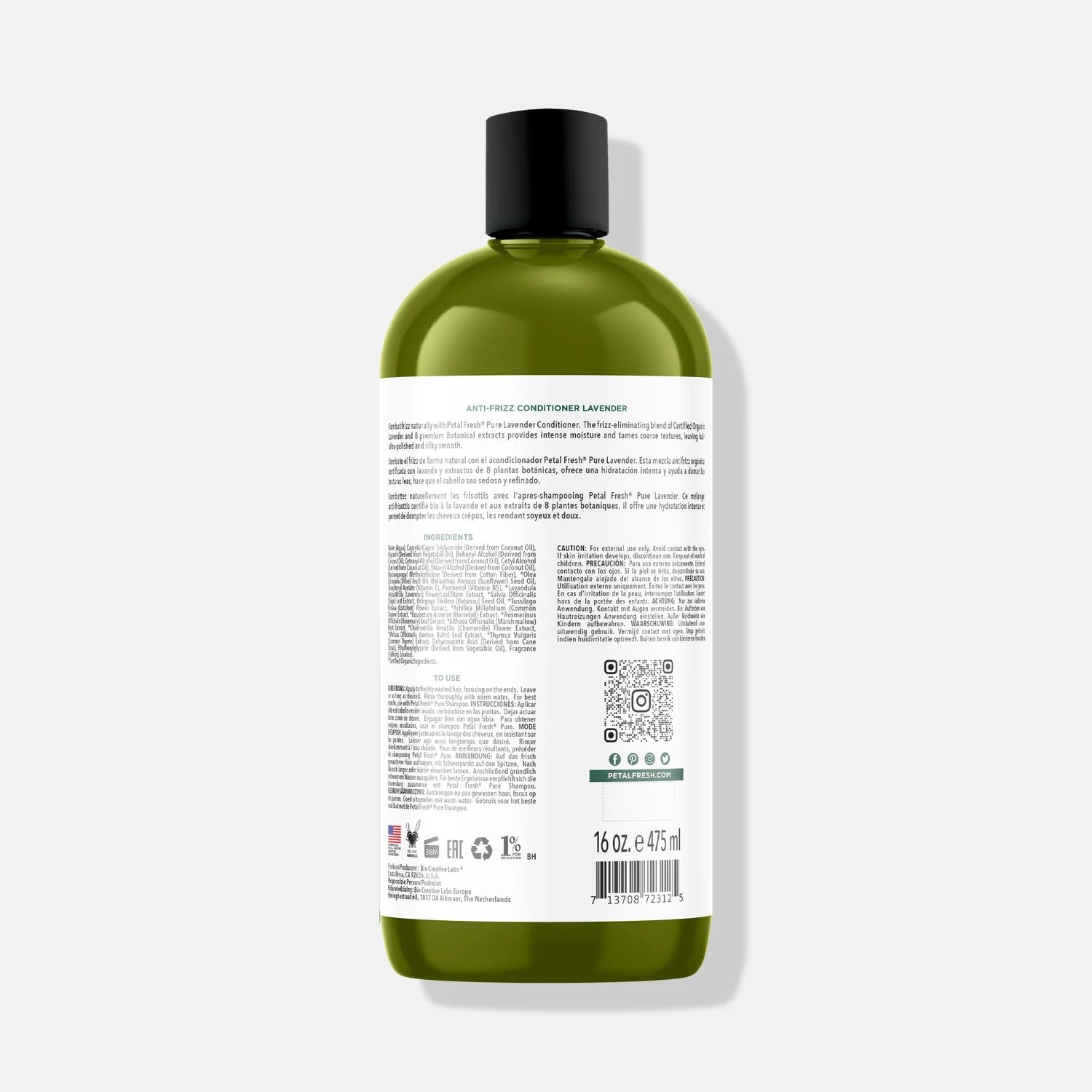 Petal Fresh Anti-Frizz Conditioner, Lavender, 16 fl oz (475 ml)