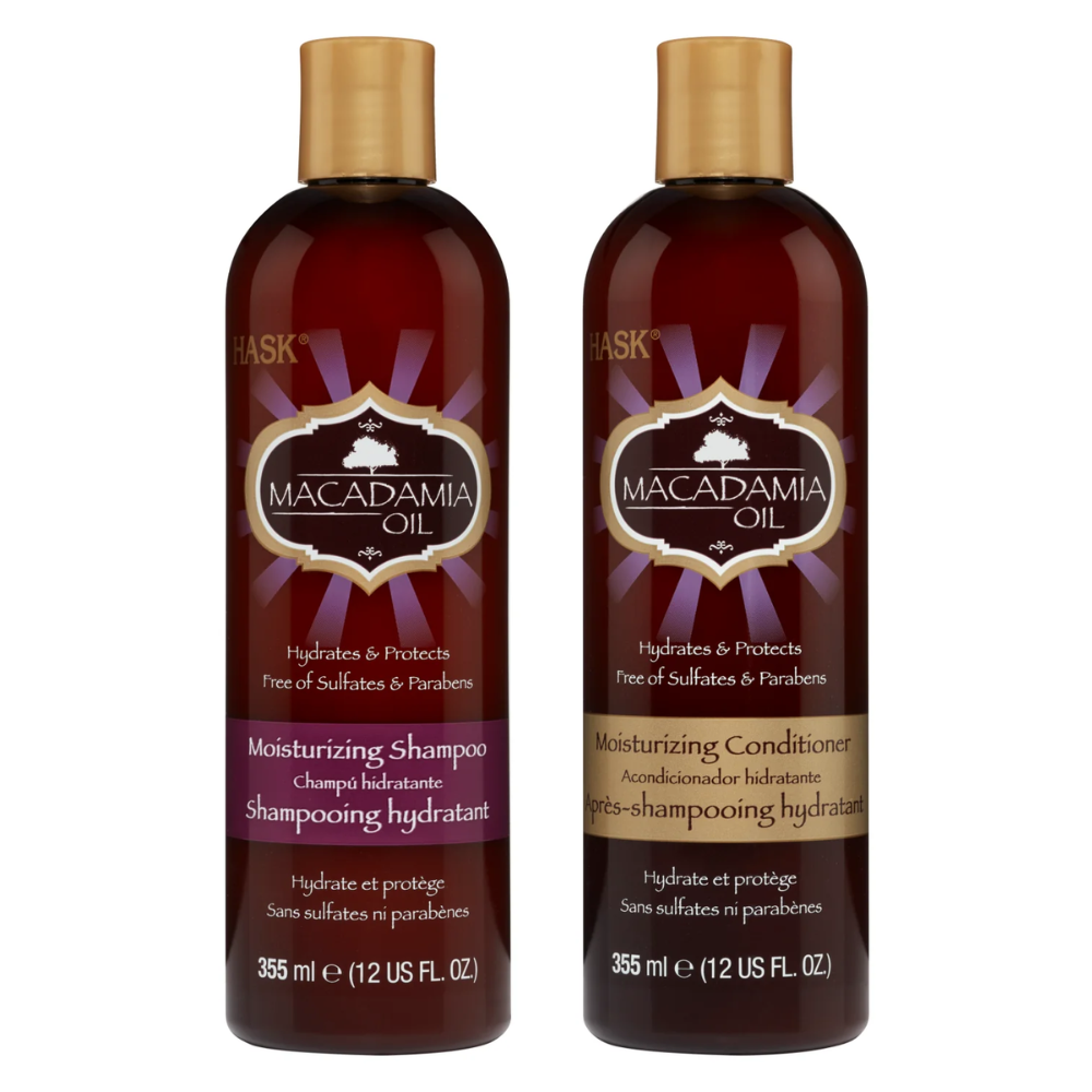 HASK Macadamia Oil Moisturizing Shampoo + Conditioner Combo