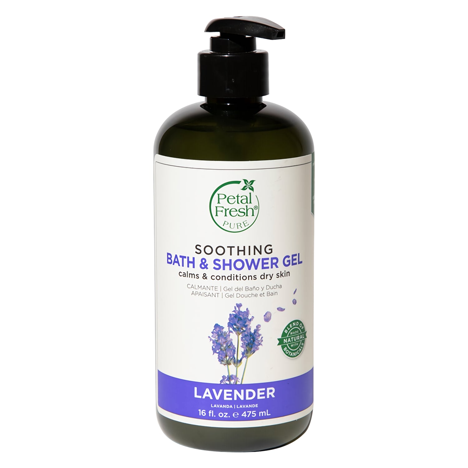 Petal Fresh Anti‑Frizz Shampoo Lavender 355ml + Petal Fresh Soothing Shower Gel Lavender 475ml + Evoluderm Anti‑Imperfections Exfoliating Cleansing Gel 150ml + Evoluderm Micellar Cleansing Water Dry &amp; Sensitive Skin 250ml (4pc Combo)