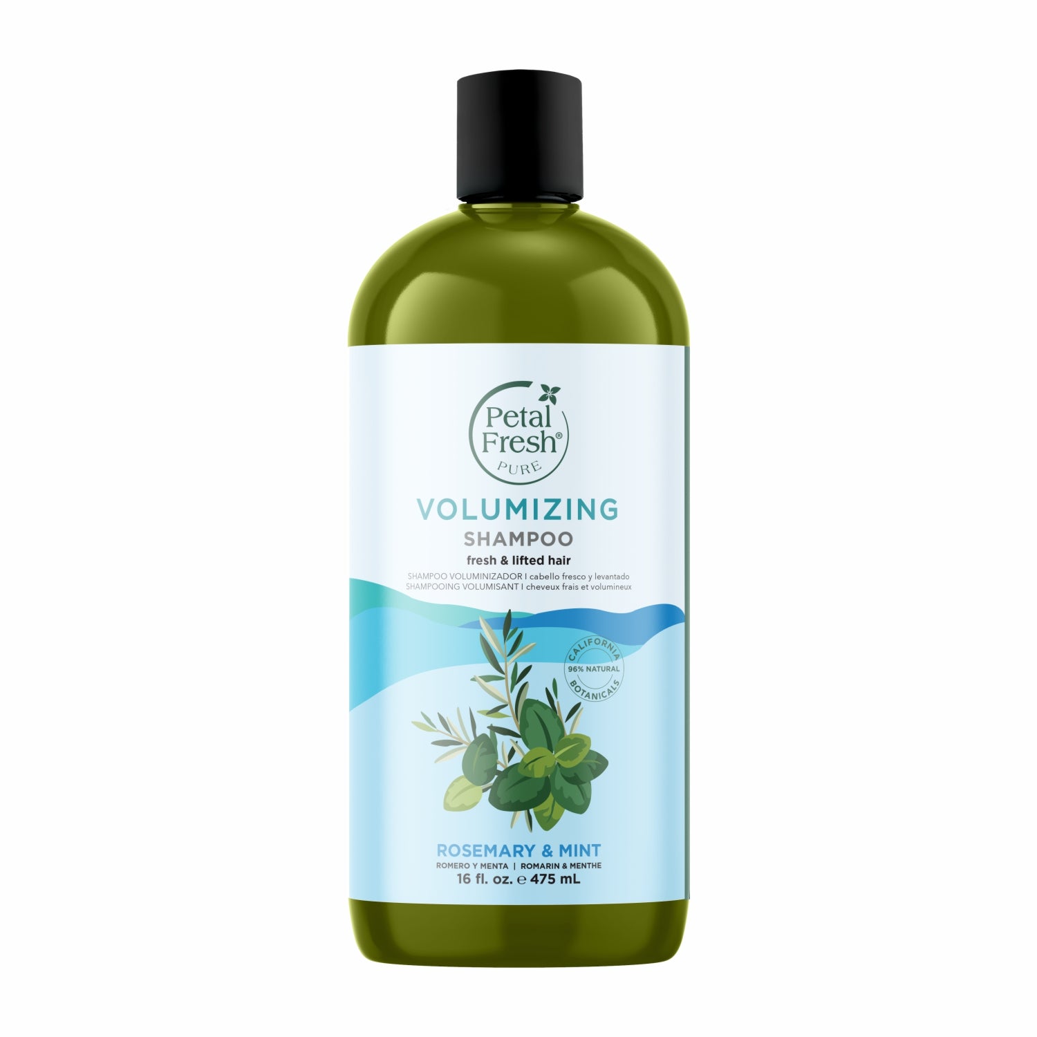 Petal Fresh Pure Volumizing Shampoo, Rosemary &amp; Mint, 475 ml – Vegan &amp; Sulphate Free