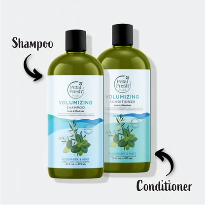 Petal Fresh Pure Volumizing Shampoo, Rosemary &amp; Mint, 475 ml – Vegan &amp; Sulphate Free