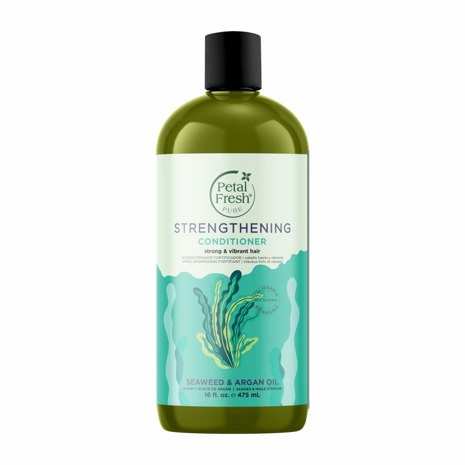 Petal Fresh Pure Strengthening Conditioner, Seaweed &amp; Argan Oil, 16 fl oz (475 ml)