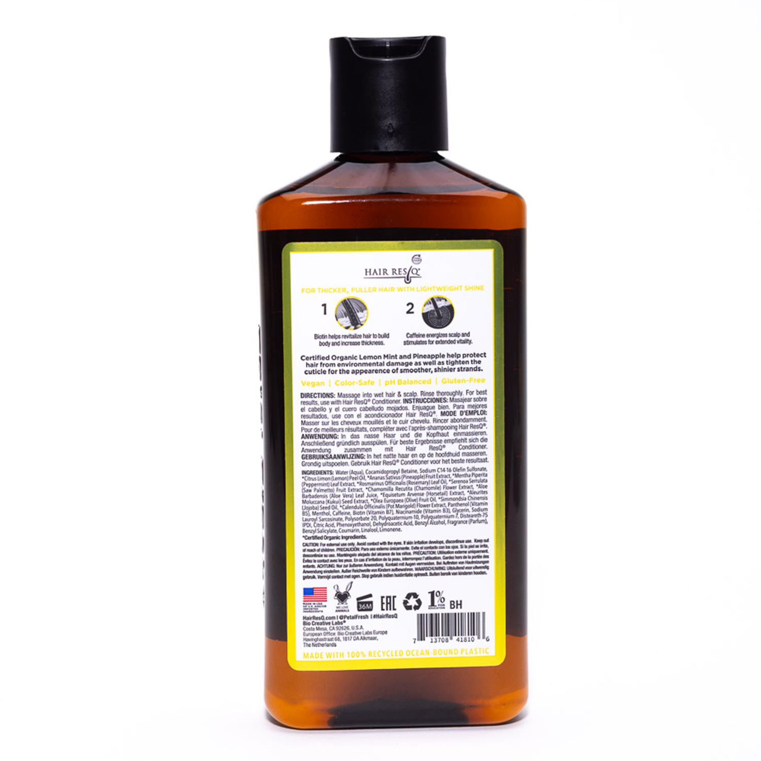 Petal Fresh Hair ResQ, Biotin Shampoo, Thickening + Shine Boost, 12 Fl Oz (355 Ml)