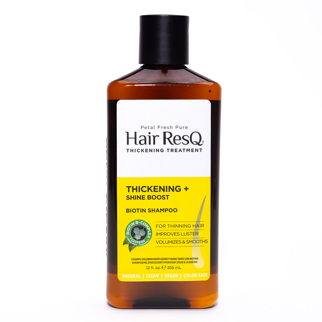 Petal Fresh Hair ResQ, Biotin Shampoo, Thickening + Shine Boost, 12 Fl Oz (355 Ml)