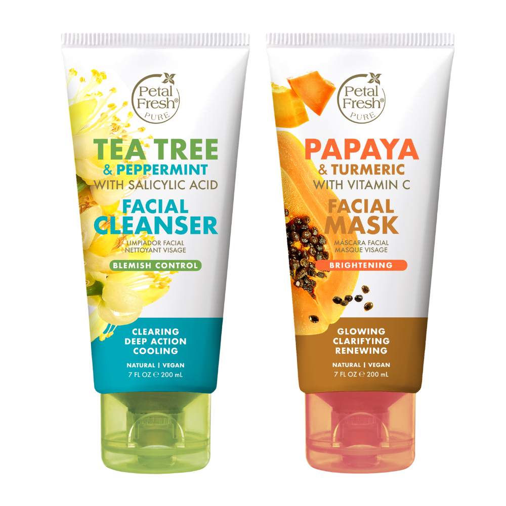 Petal Fresh Tea Tree Facial Cleanser + Papaya Facial Mask Combo