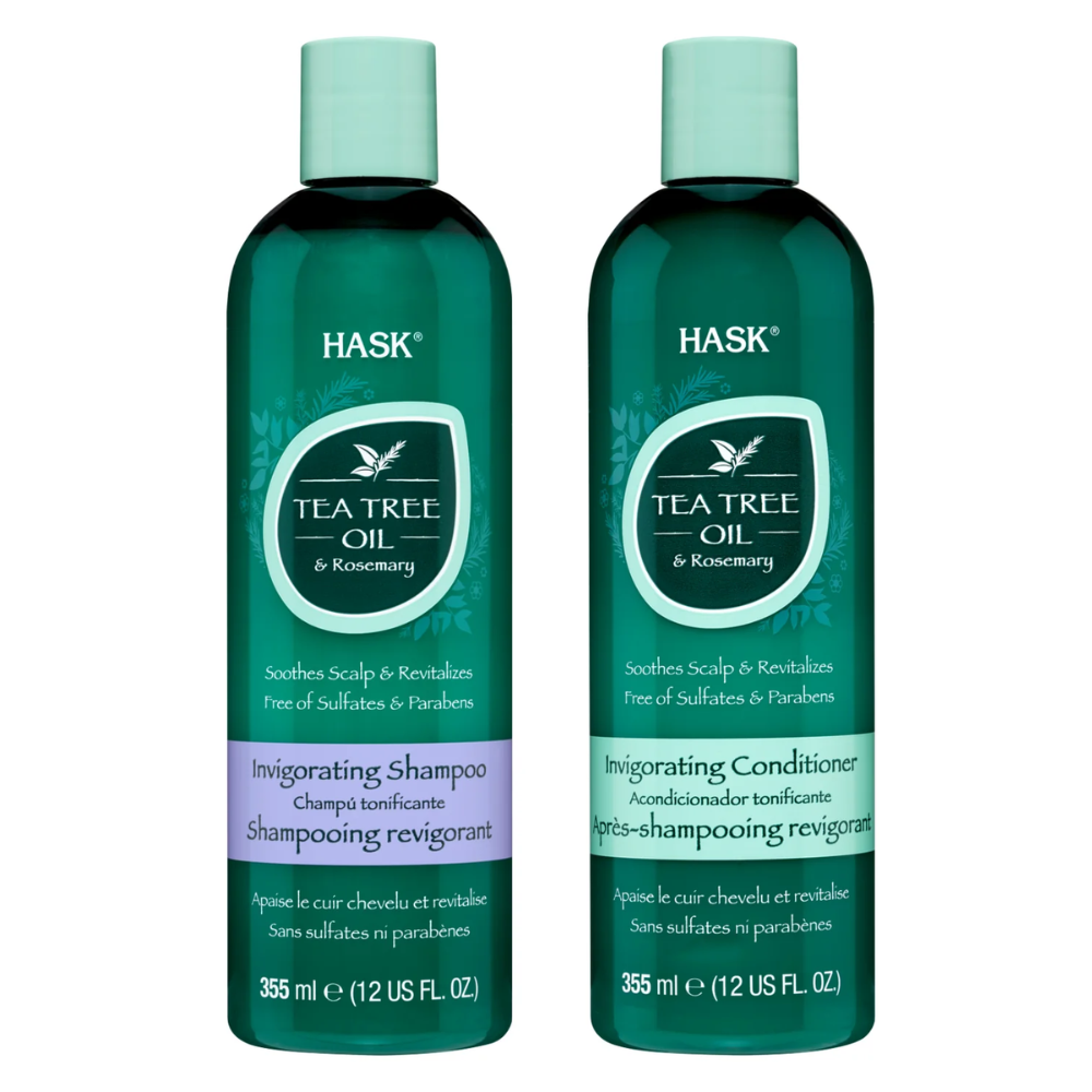 HASK Tea Tree Oil & Rosemary Invigorating Shampoo + Conditioner Combo