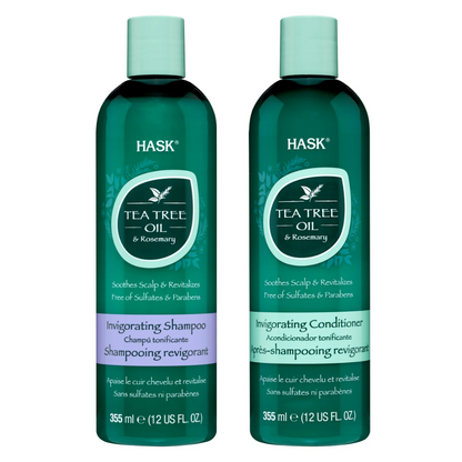 HASK Tea Tree Oil &amp; Rosemary Invigorating Shampoo + Conditioner Combo