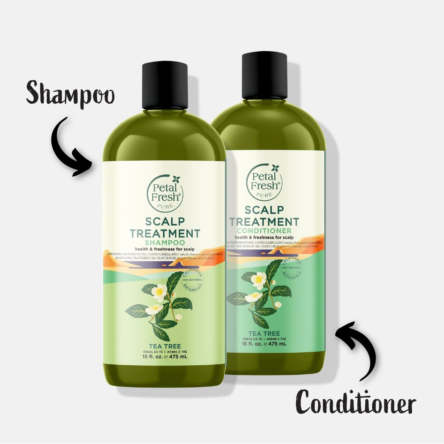 Petal Fresh® Pure Scalp Treatment Shampoo, Tea Tree, 475 ml