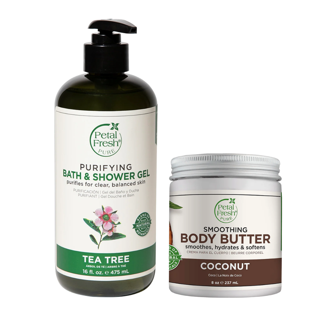 Petal Fresh Tea Shower Gel + Smoothing Body Butter Combo