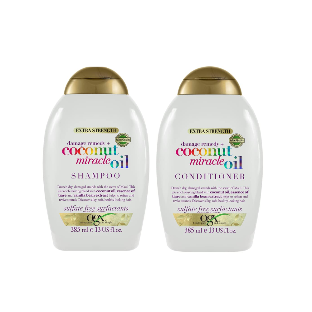 OGX Extra Strength Damage Remedy Coconut Miracle Oil Shampoo + Conditioner Combo