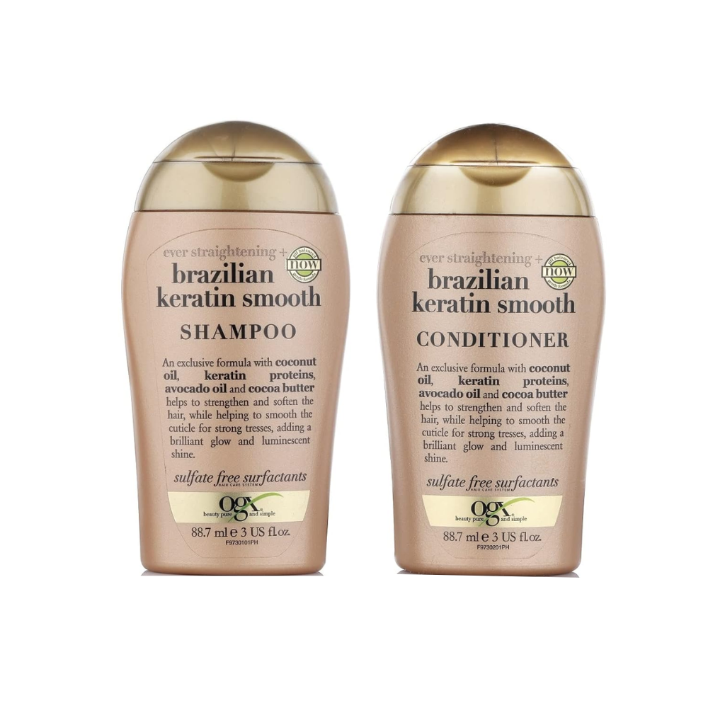 OGX Ever Straightening + Brazilian Keratin Therapy Shampoo + Conditioner Combo
