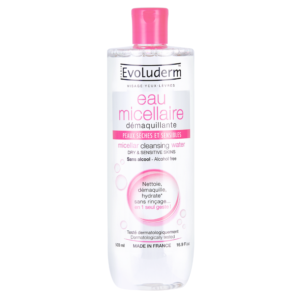 Evoluderm Micellar Cleansing Water for Dry & Sensitive Skin