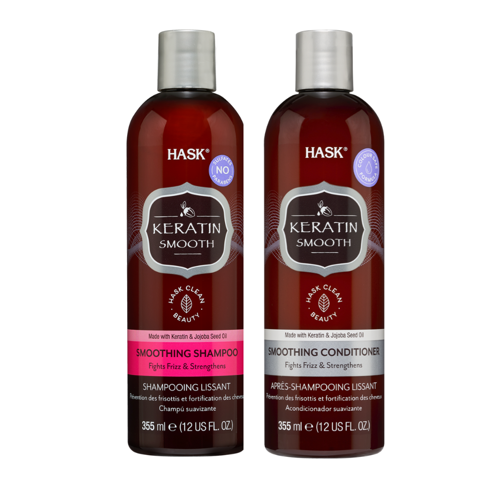 HASK Keratin Protein Smoothing Shampoo + Conditioner Combo