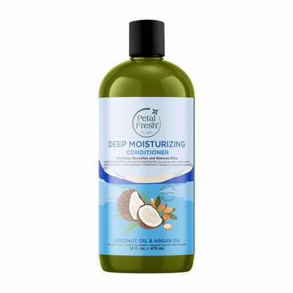 Petal Fresh Pure Deep Moisturizing Conditioner, Coconut Oil &amp; Argan Oil, 16 fl oz (475 ml)