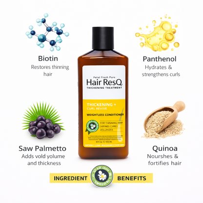 Petal Fresh Pure Hair ResQ Thickening Treatment Weightless Conditioner + Curl Revive, 355 ml