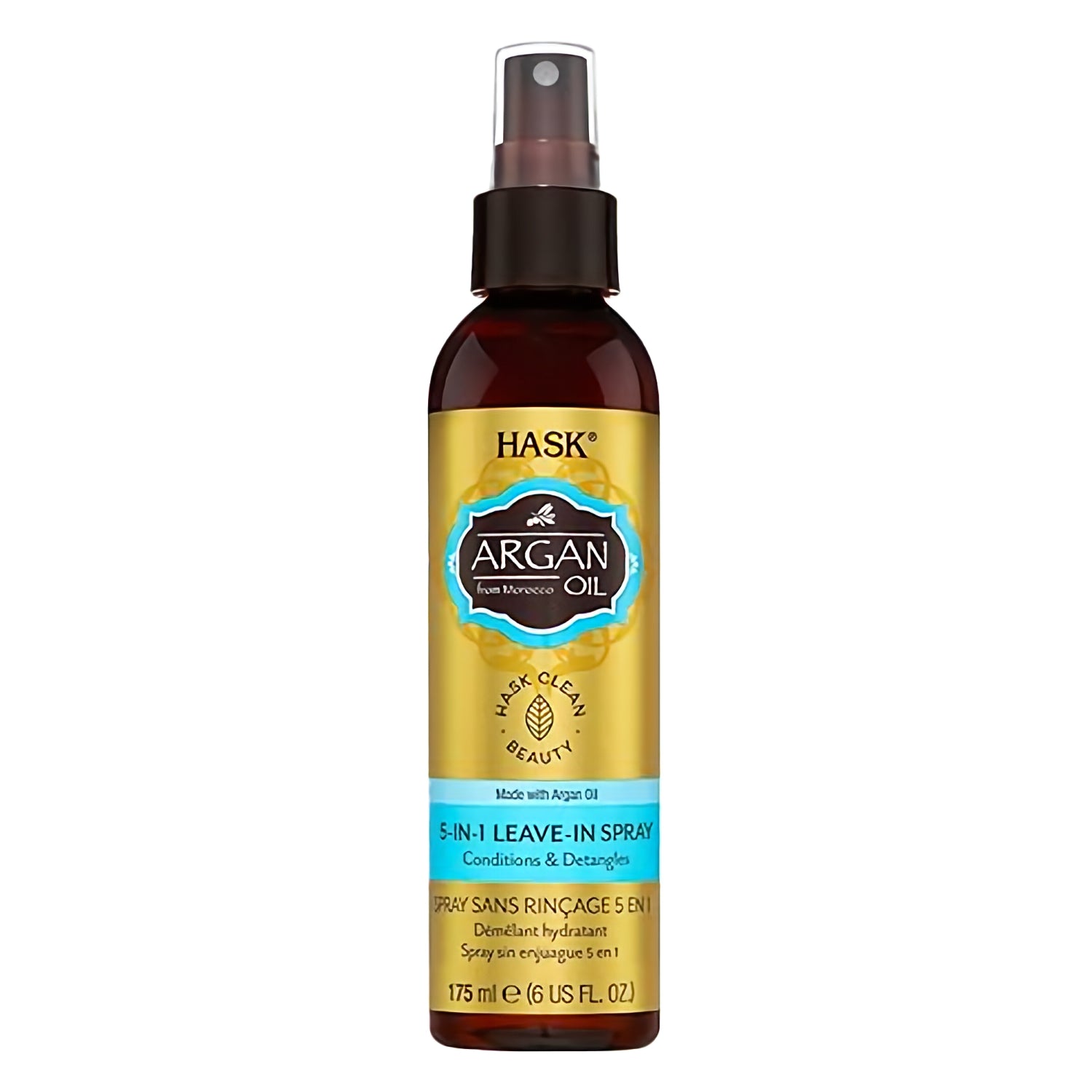 HASK Argan Oil Repairing Shampoo 355ml + HASK Argan Oil 5‑in‑1 Leave‑In Spray 175ml + HASK Argan Oil Repairing Hair Oil 18ml + HASK Argan Oil Repairing Deep Conditioner 50g – Sulfate Free, Paraben Free, Strengthens &amp; Restores Dry Damaged Hair (4pc Combo)