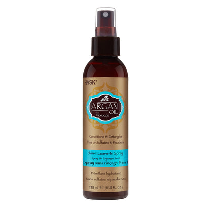 HASK Argan Oil Repairing Shampoo 355ml + HASK Argan Oil 5-in-1 Leave-In Spray 175ml + Evoluderm Micellar Cleansing Water 250ml | Strengthens, Restores &amp; Hydrates | Hair &amp; Skin Care (3pc Combo )