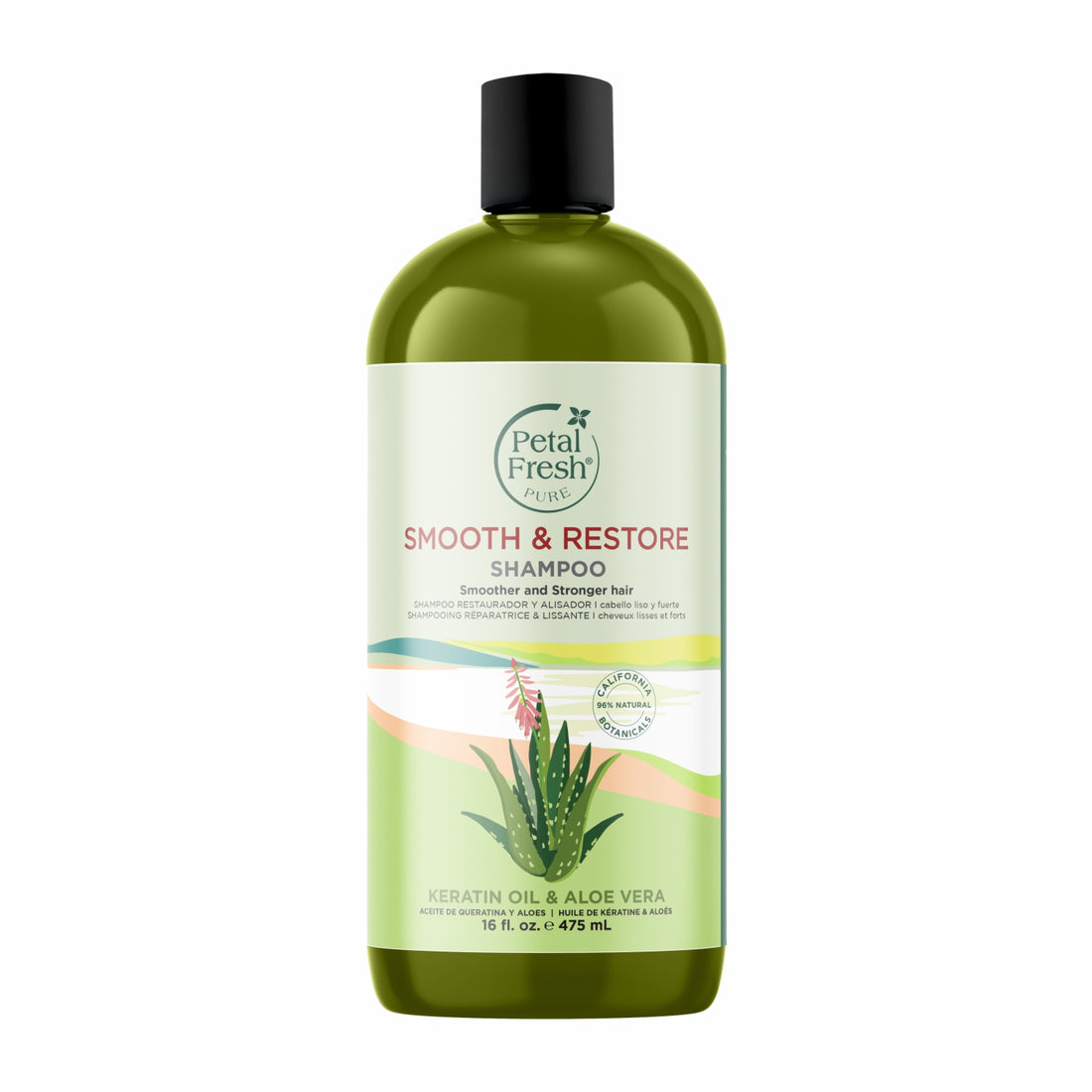 Petal Fresh Pure Smooth & Restore Shampoo, Keratin & Aloe Vera, 16 fl oz (475 ml)