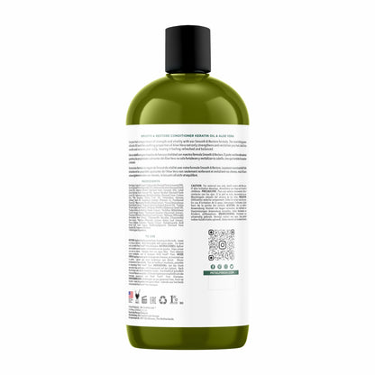 Petal Fresh Pure Smooth &amp; Restore Conditioner, Keratin &amp; Aloe Vera, 16 fl oz (475 ml)