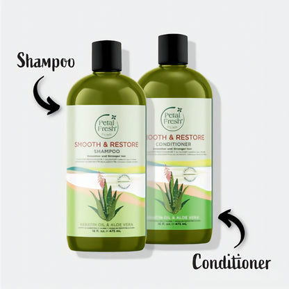 Petal Fresh Pure Smooth &amp; Restore Shampoo, Keratin &amp; Aloe Vera, 16 fl oz (475 ml)